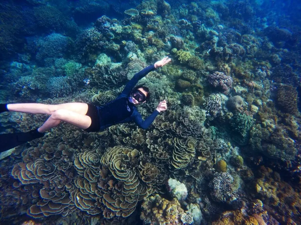 woman snorkeling thailand