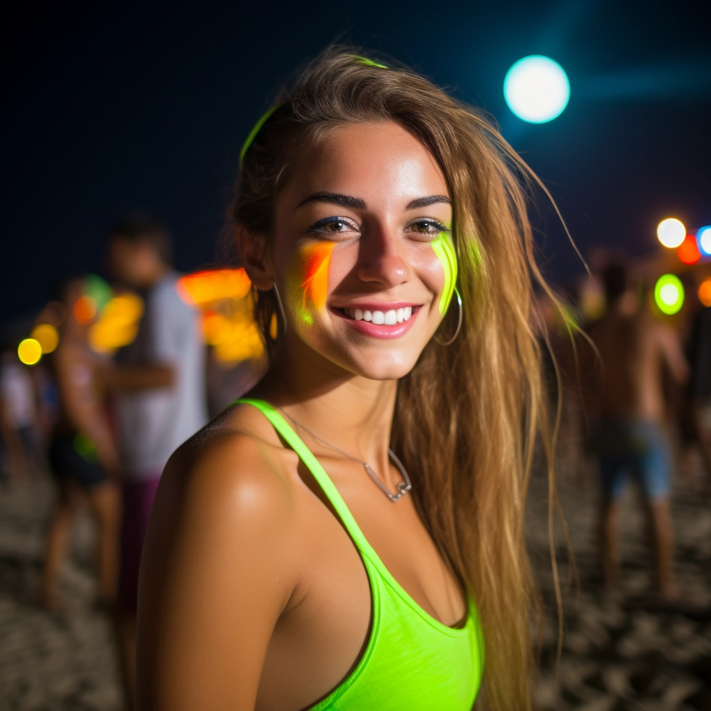 Full Moon Party Dress Code - Neon Girl